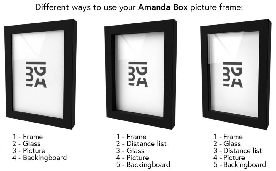 Artlink Frame Amanda Box Black 59,4x84 cm (A1)