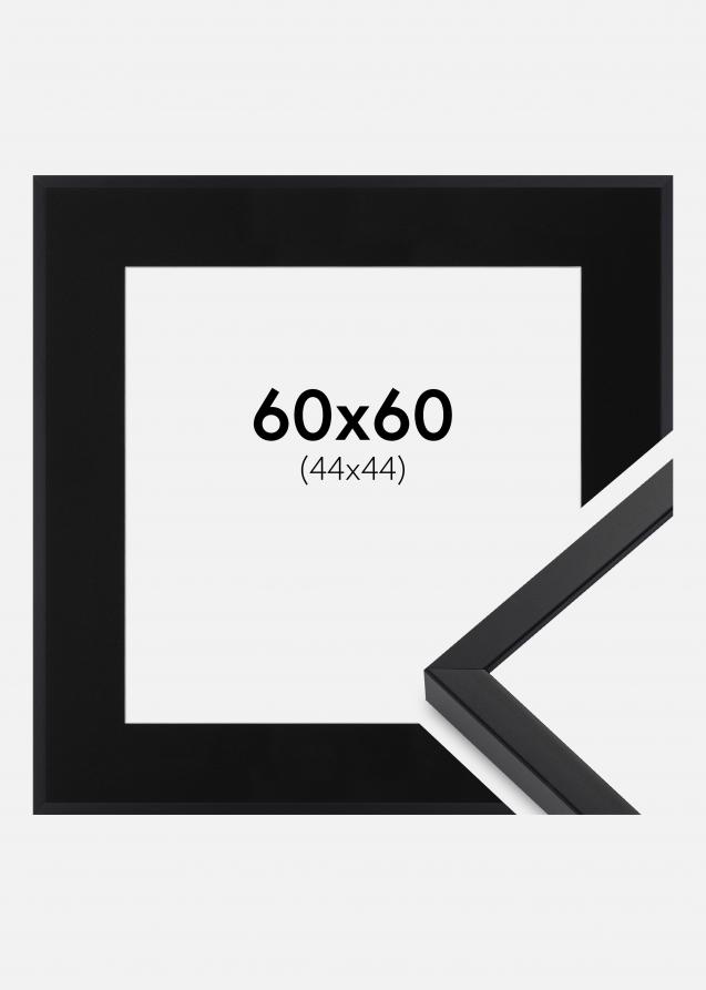 Ram med passepartou Frame E-Line Black 60x60 cm - Picture Mount Black 45x45 cm