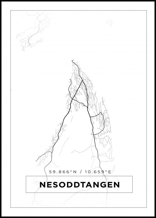 Bildverkstad Map - Nesoddtangen - White Poster