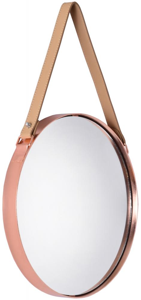 Innova Editions Mirror Round Metal Copper  30 CM