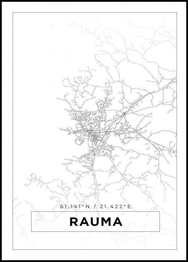 Bildverkstad Map - Rauma - White Poster
