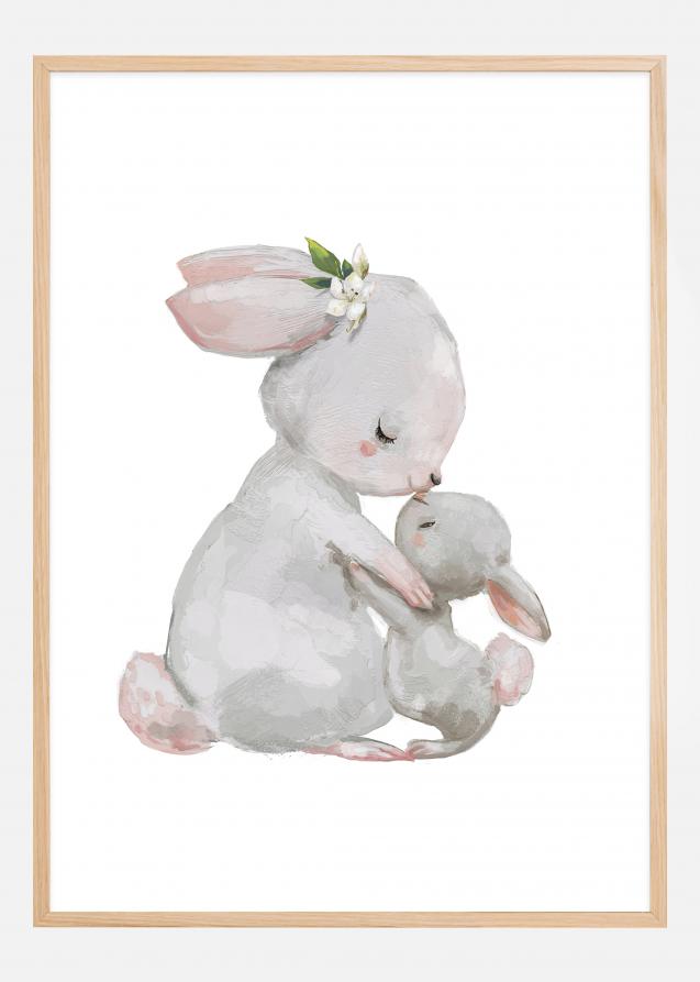 Bildverkstad Rabbit Family Watercolor Poster