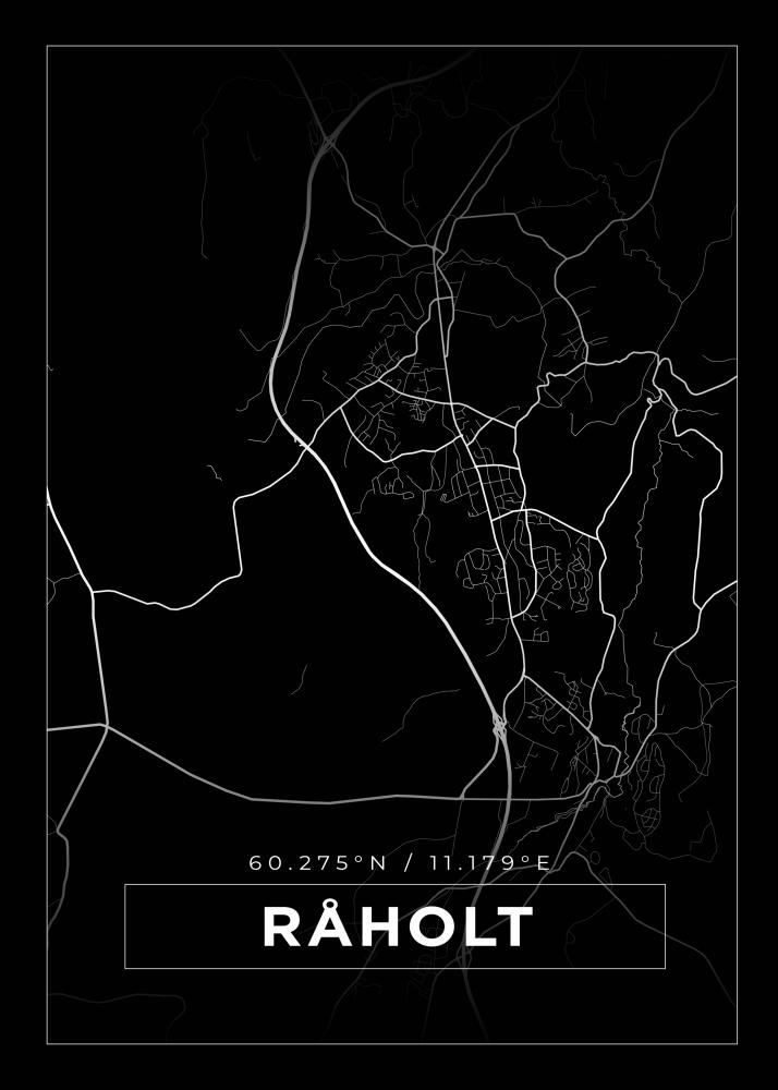 Bildverkstad Map - Rholt - Black Poster