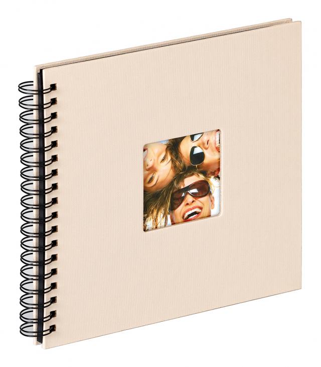 Walther Fun Spiral bound album Sand - 26x25 cm (40 Black pages / 20 sheets)