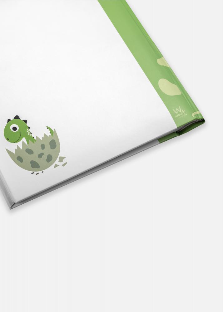 Walther Little Dino Baby Album Green - 22.5x24 cm (80 White pages / 40 sheets)