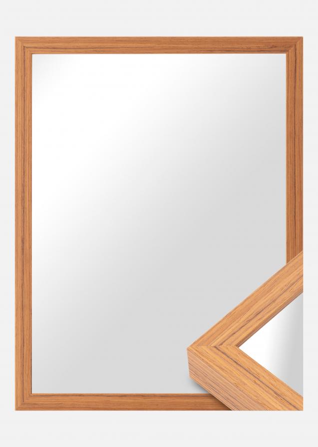 Ramverkstad Mirror Birch ö - Teak - Custom Size