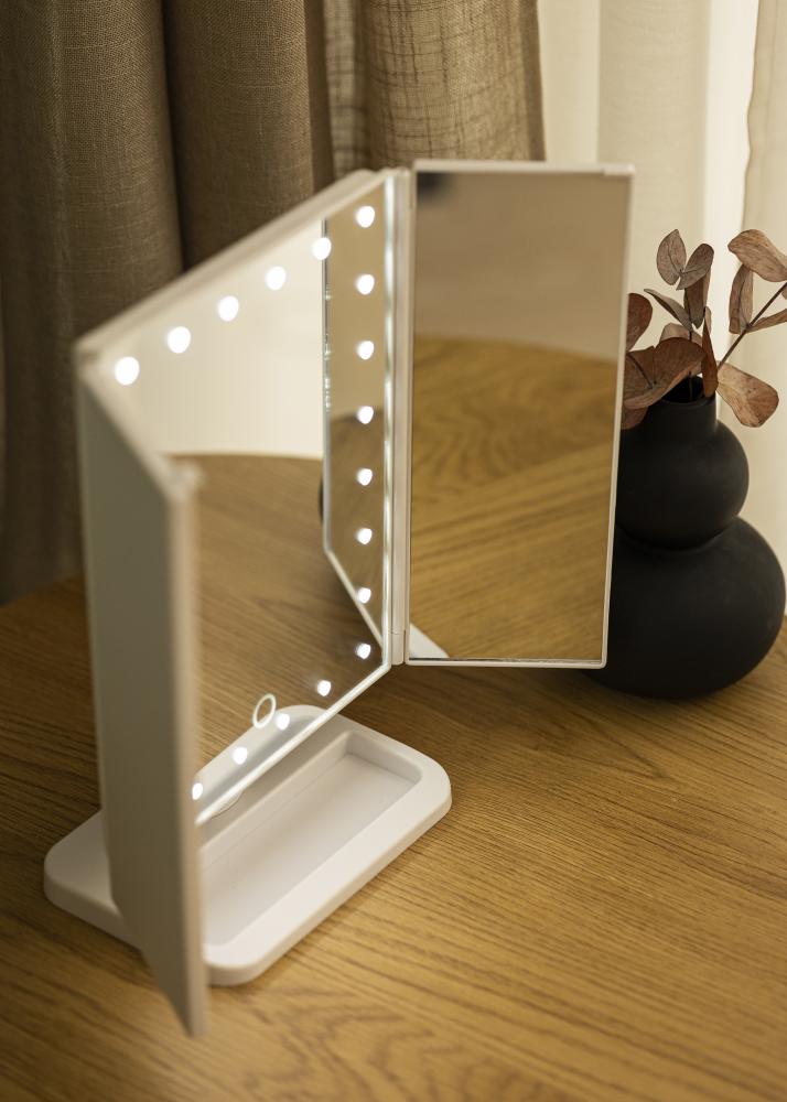 KAILA KAILA Make-up Mirror Tri-Fold Magnifying White 30x20 cm