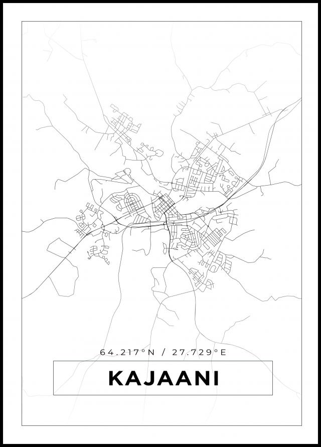 Bildverkstad Map - Kajaani - White Poster