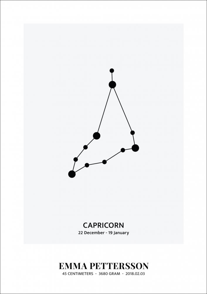 Personlig poster Capricorn - Star Sign
