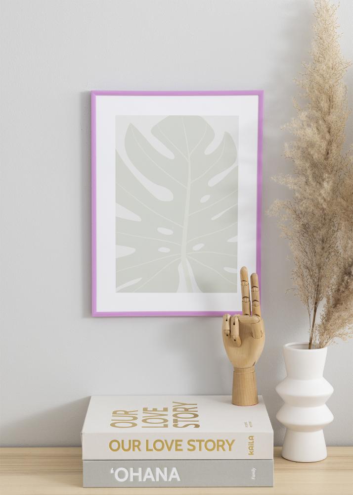 Ram med passepartou Frame New Lifestyle Light Purple 70x100 cm - Picture Mount White 24x36 inches