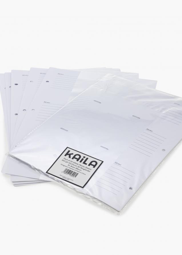 KAILA KAILA Photo Sheets XL 11x15 cm White - 10-pack