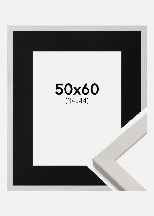 Ram med passepartou Frame Fiorito White 50x60 cm - Picture Mount Black 35x45 cm