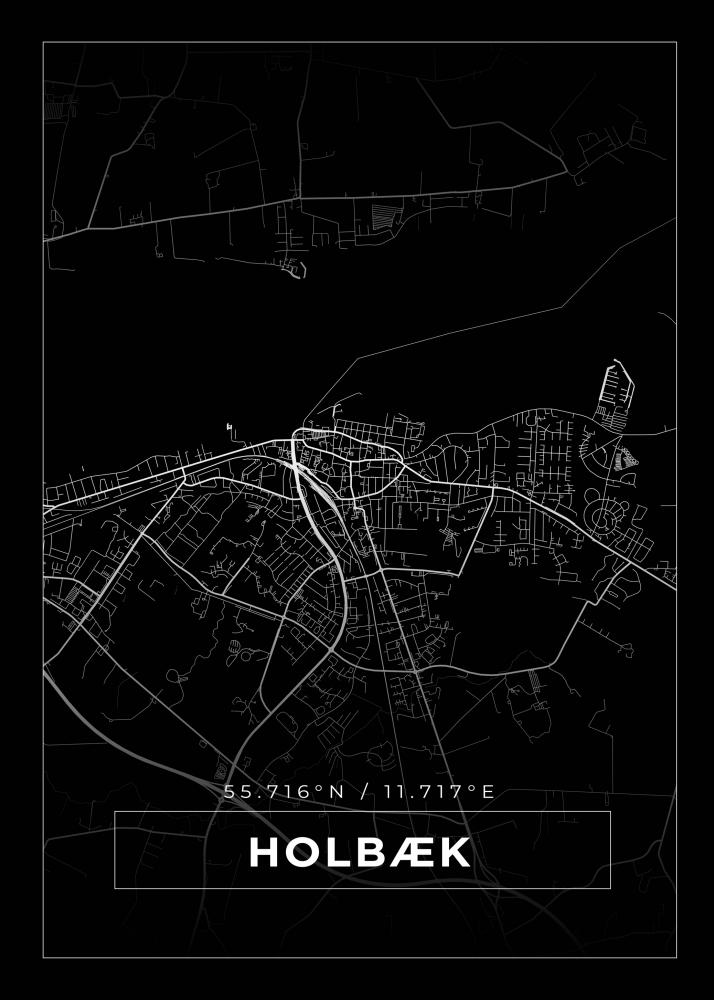 Bildverkstad Map - Holbk - Black Poster