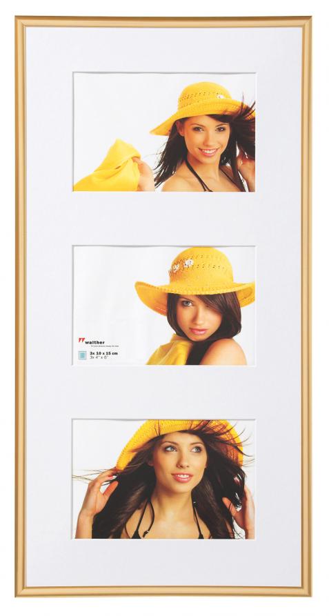 Walther New Lifestyle Collage frame Gold - 3 Pictures (10x15 cm)