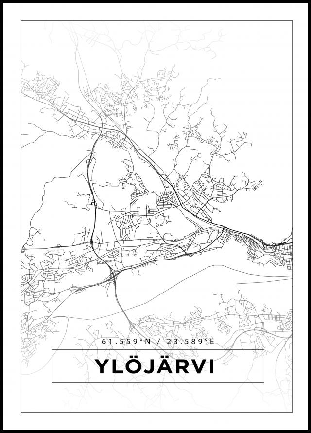 Bildverkstad Map - Ylöjärvi - White Poster