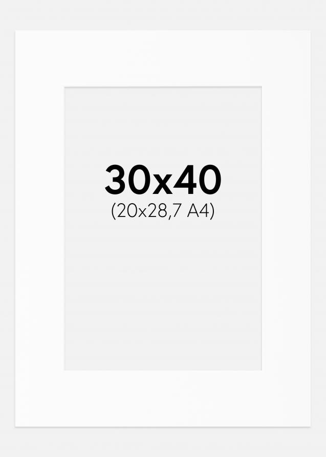 Artlink Mount White Standard (White Core) 30x40 cm (20x28.7 - A4)