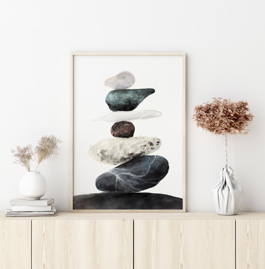 Bildverkstad Stones from the beach Poster