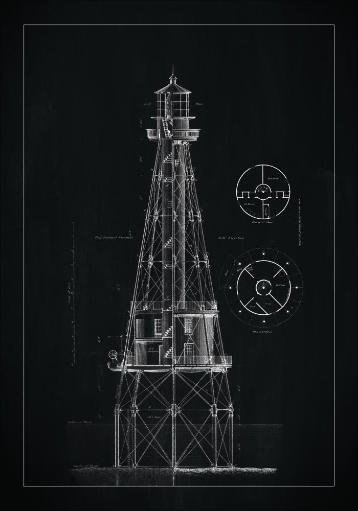 Bildverkstad Slate - Lighthouse - Ship Shoal Lighthouse Poster