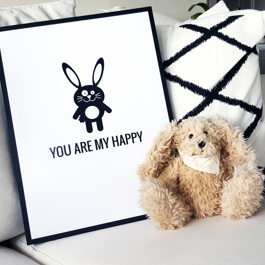 Malimi Posters Rabbit Happy Poster
