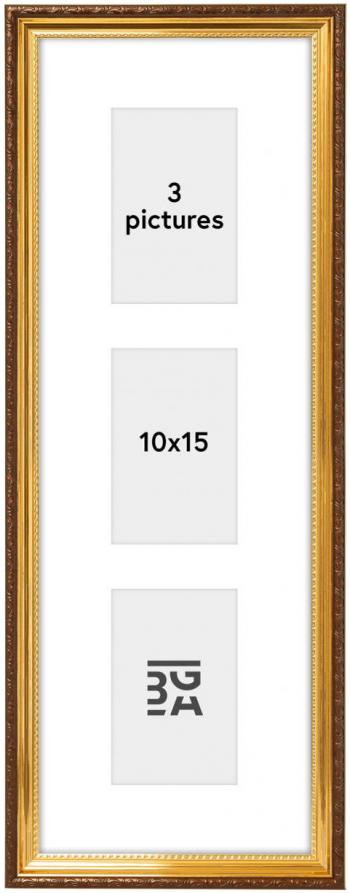 Galleri 1 Abisko Collage Frame I Gold - 3 Pictures (10x15 cm)