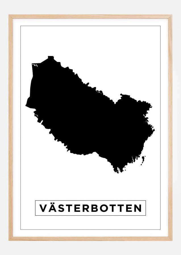 Bildverkstad Map - Västerbotten - White Poster