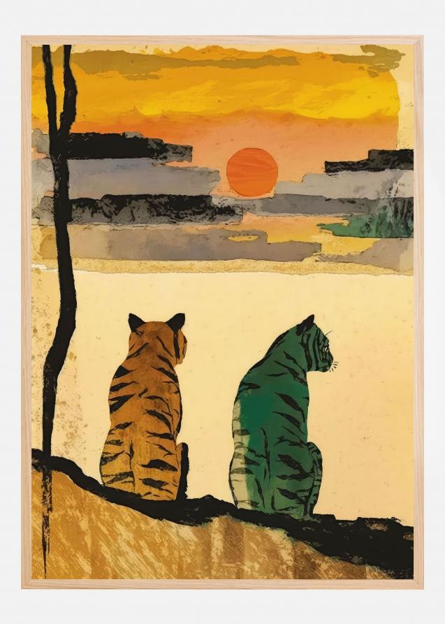 Bildverkstad Resting Tigers Poster