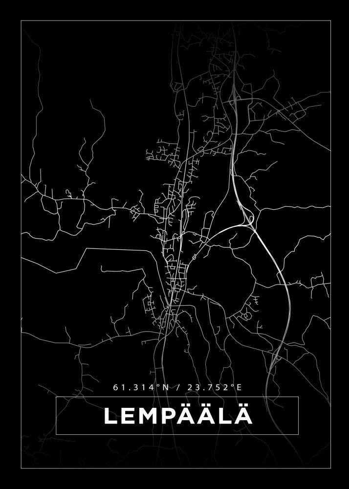 Bildverkstad Map - Lempl - Black Poster
