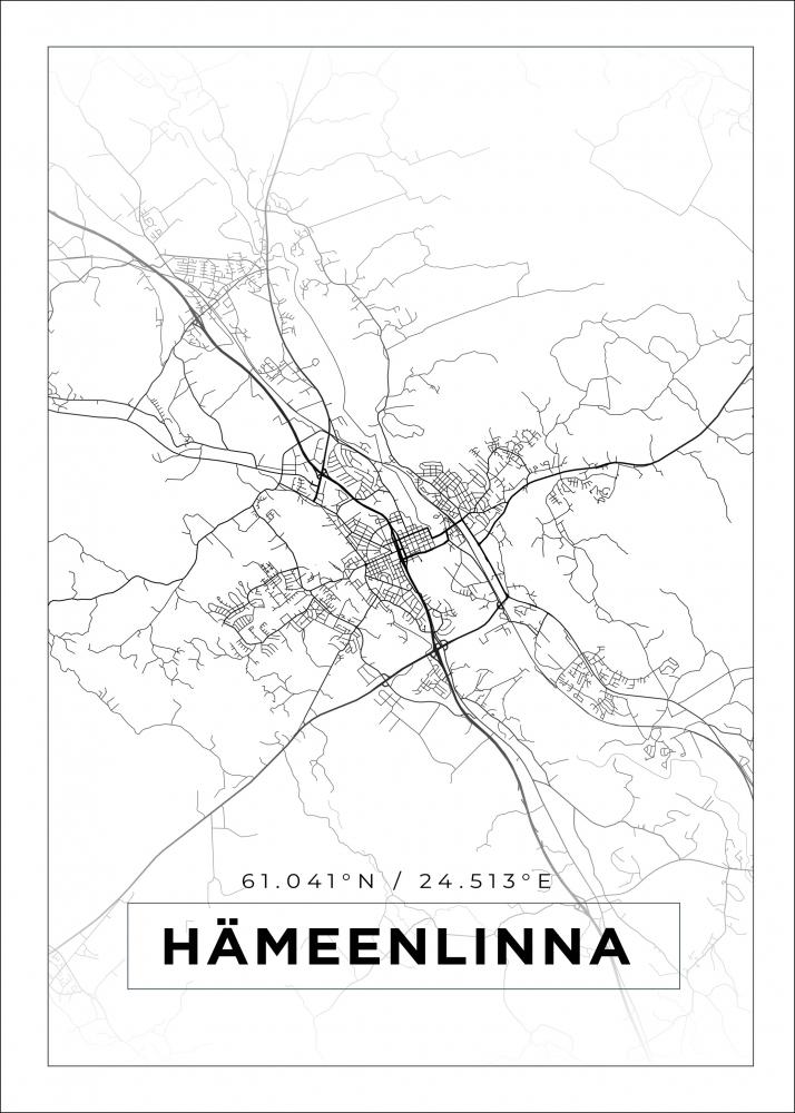 Bildverkstad Map - Hmeenlinna - White Poster
