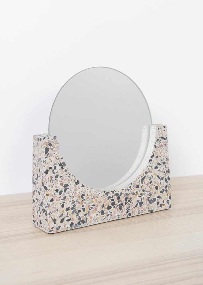 Hbsch Table mirror Terrazzo White