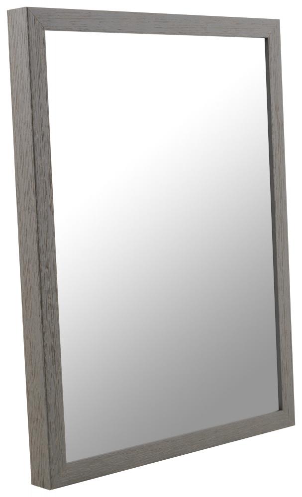 Ramverkstad Mirror Birch  - Grey wood grain textured - Custom Size