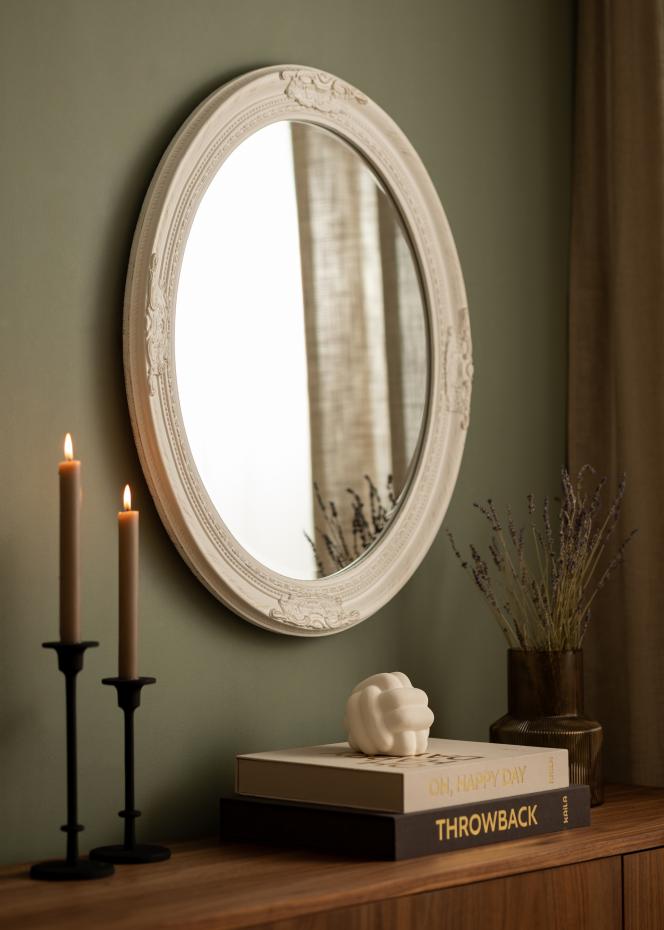 Artlink Mirror Antique White Oval 50x60 cm