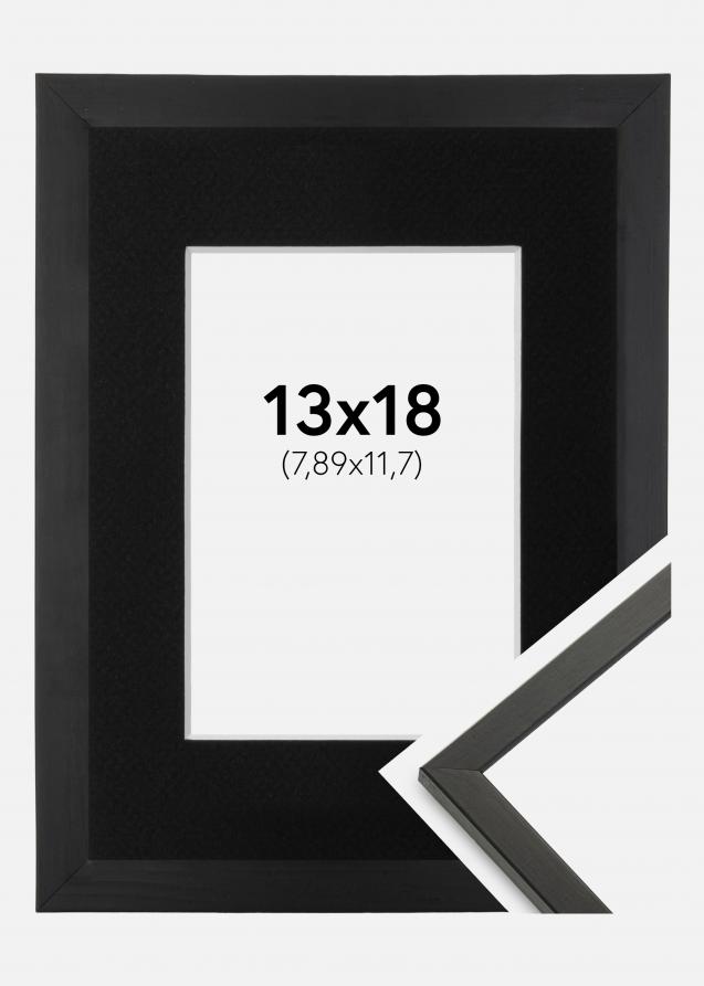 Ram med passepartou Frame Galant Black 13x18 cm - Picture Mount Black 3.5x5 inches