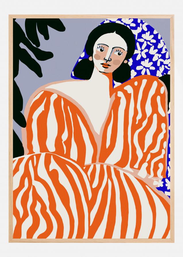 Bildverkstad Woman In Striped Suit Poster