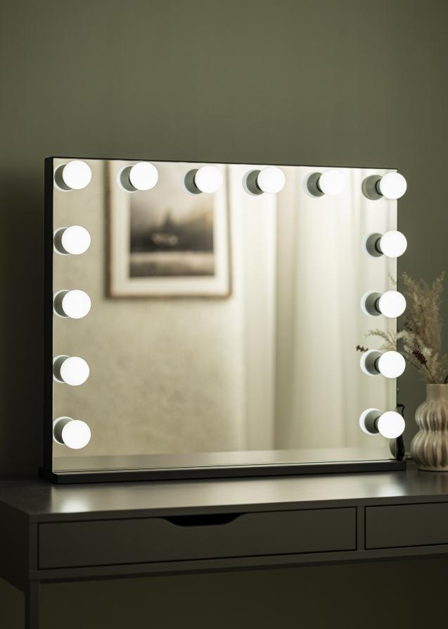 KAILA KAILA Make-up Mirror Hollywood Edge 14 E27 Black 80x65 cm