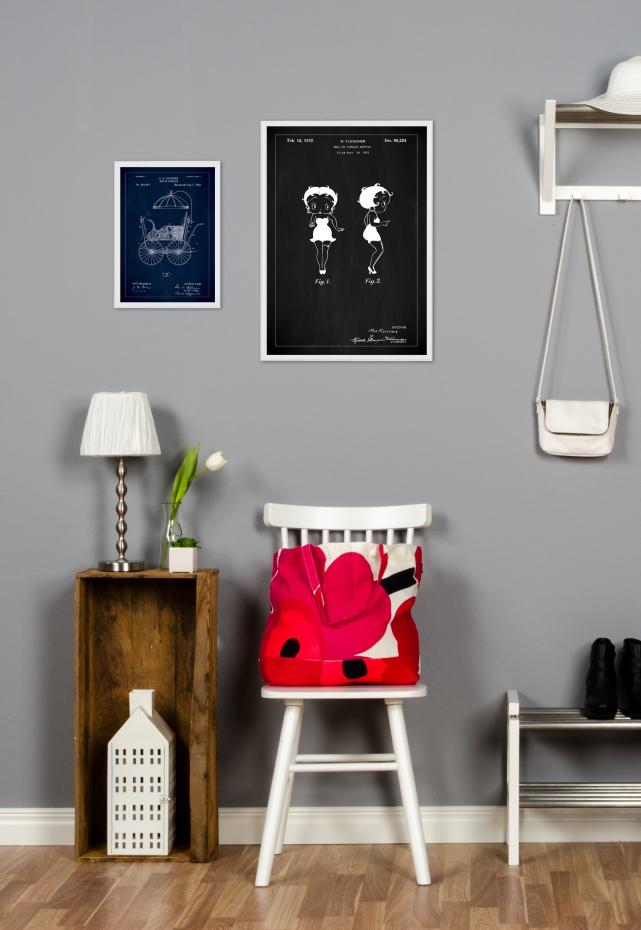 Bildverkstad Patent drawing - Betty Boop - Black Poster