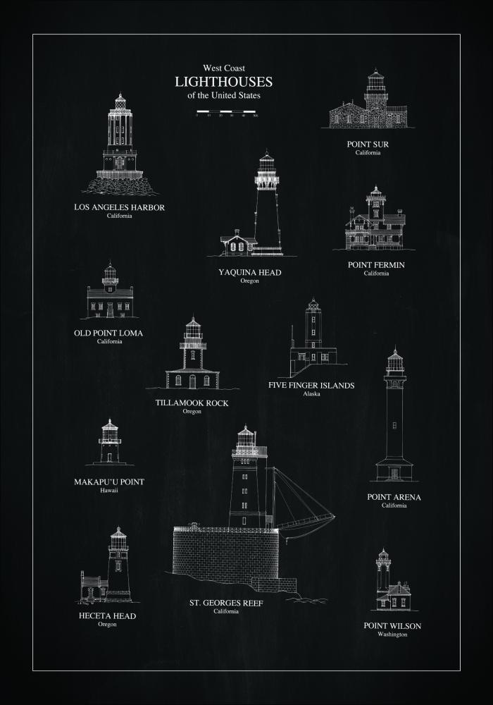 Bildverkstad Slate - Lighthouses - West Coast