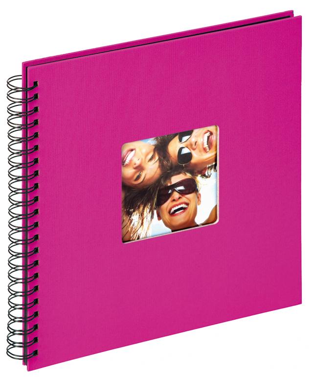 Walther Fun Spiral bound album Pink - 30x30 cm (50 Black pages / 25 sheets)