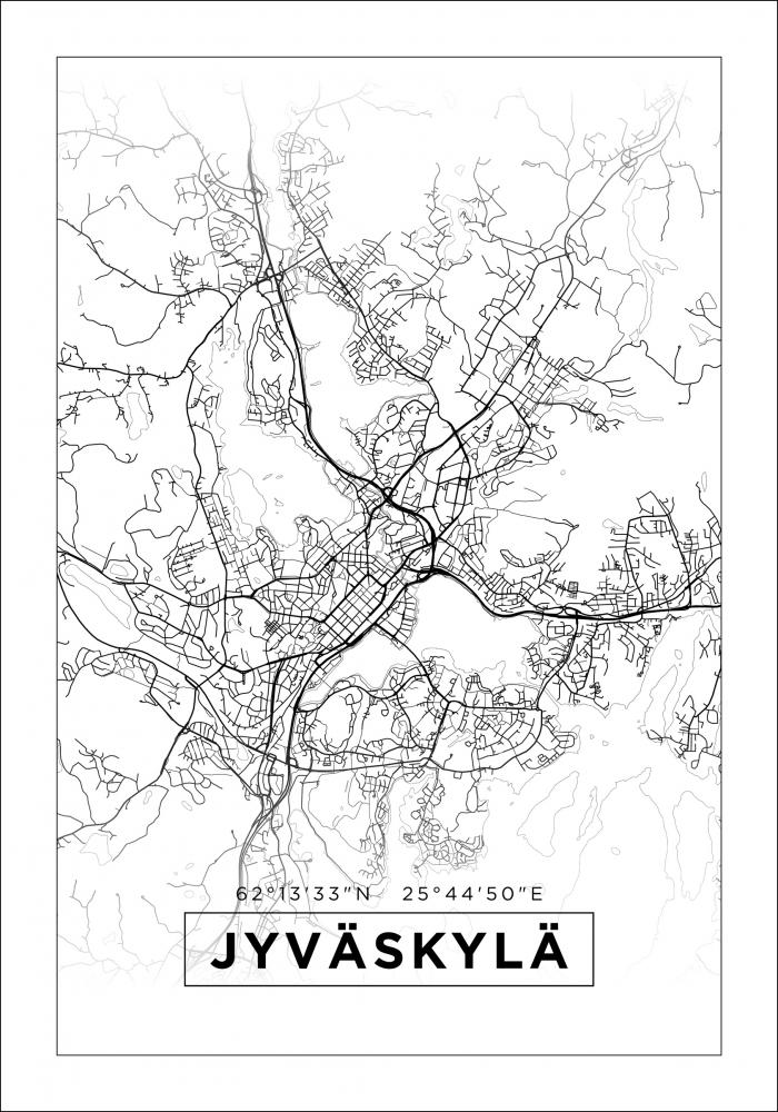 Bildverkstad Map - Jyvskyl - White Poster