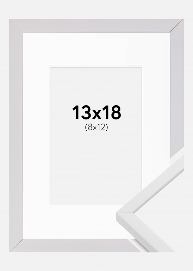 Ram med passepartou Frame E-Line White 13x18 cm - Picture Mount White 9x13 cm
