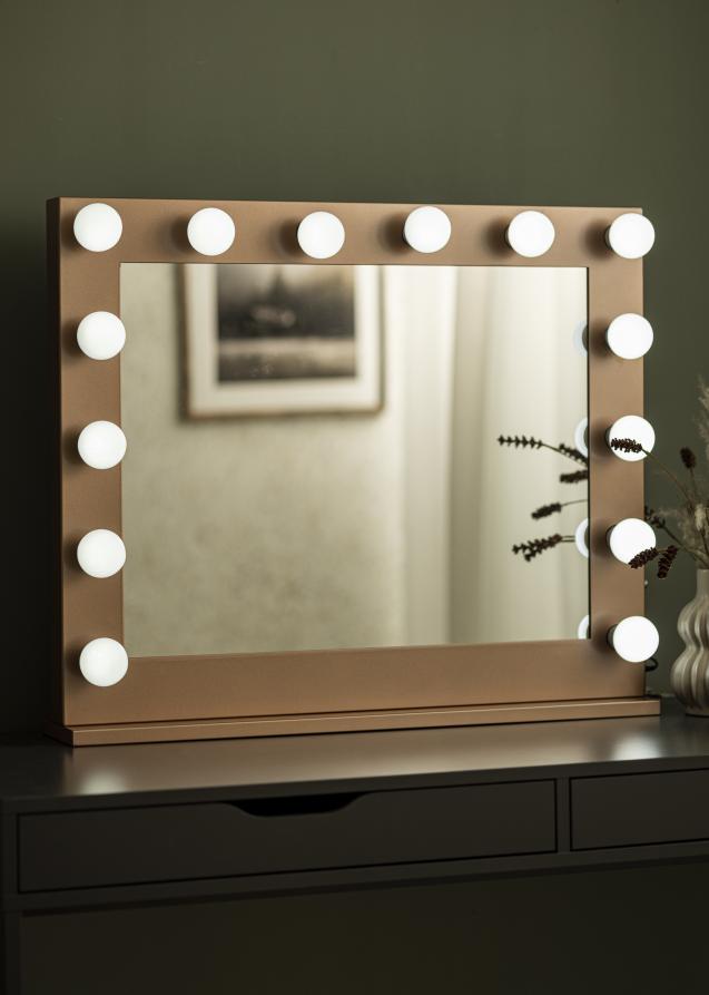 KAILA KAILA Make-up Mirror Hollywood 14 E27 Rose Gold 80x65 cm