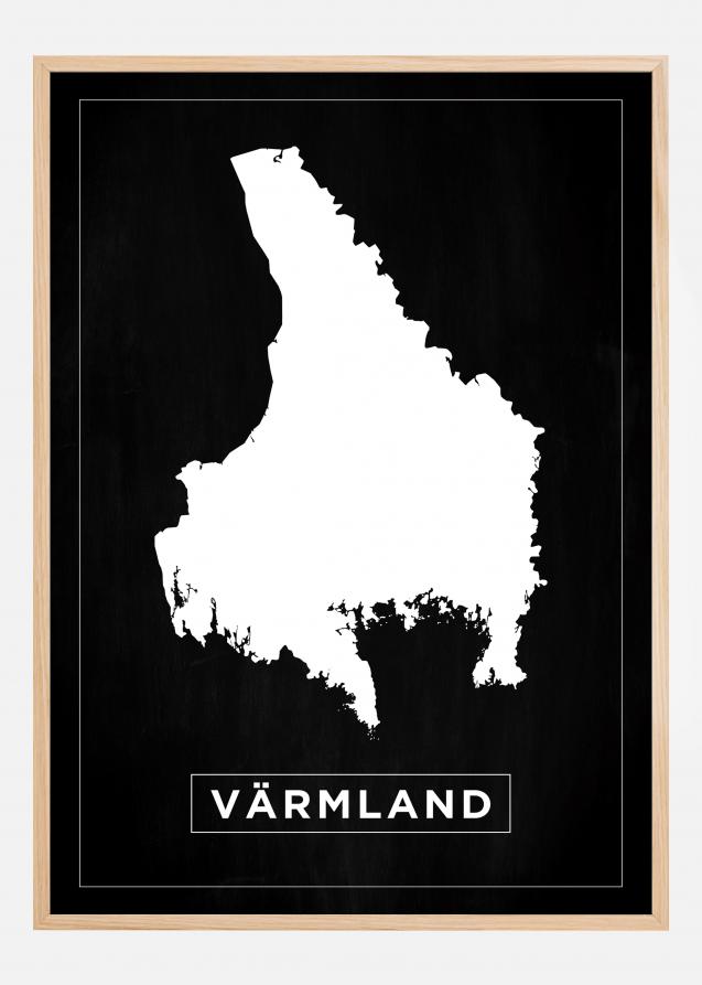 Bildverkstad Map - Värmland - Black Poster