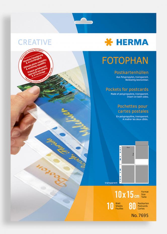  Herma Photo sleeves for postcards - 10 sheets