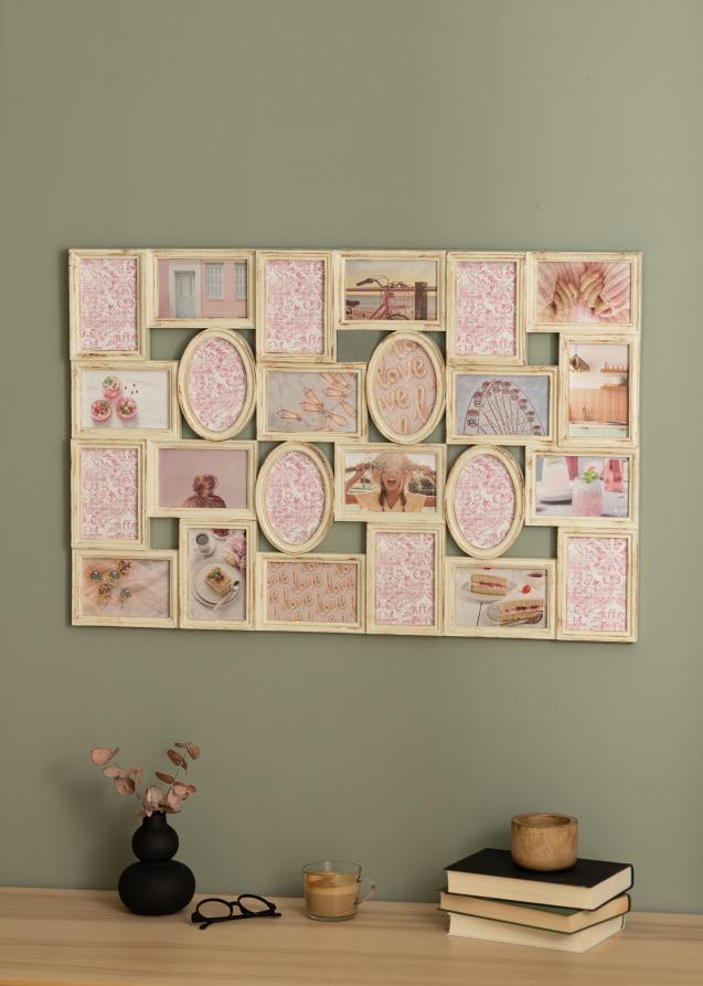 BGA Life Gallery Collage Frame Cream - 24 Pictures