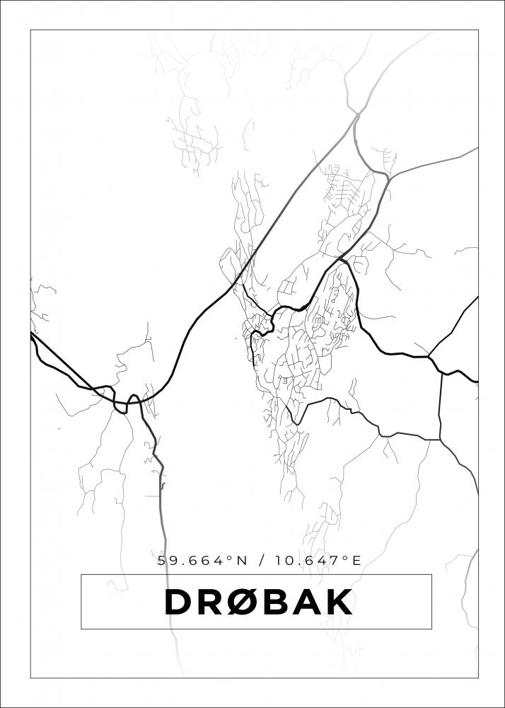 Bildverkstad Map - Drbak - White Poster