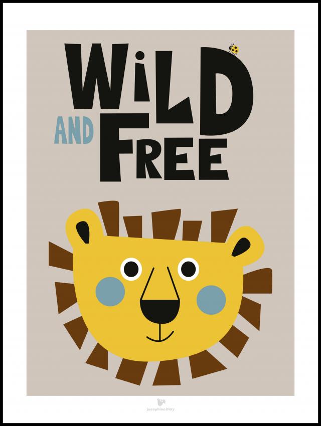 Bildverkstad Wild and Free - Beige Poster