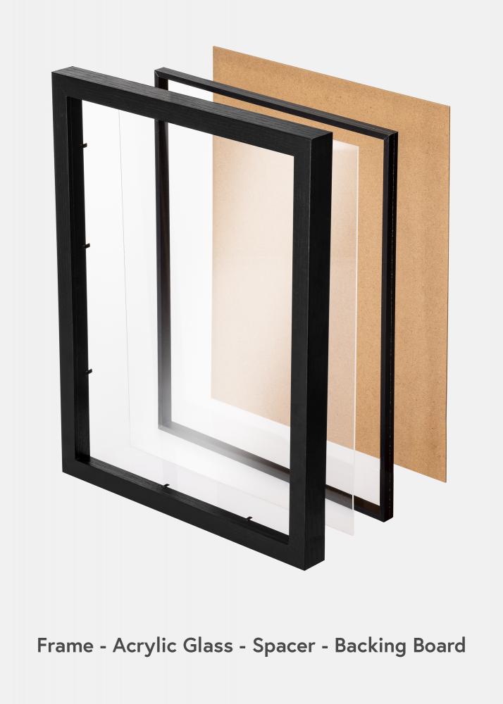 BGA BGA Box Frame Acrylic Glass Black 60x60 cm