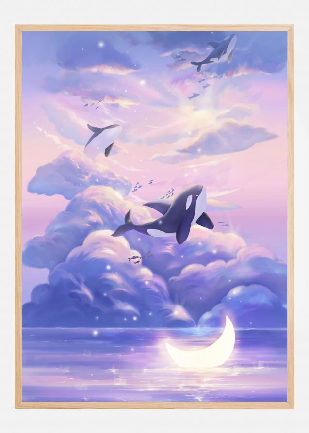 Bildverkstad Fantasy Beautiful Whale Poster