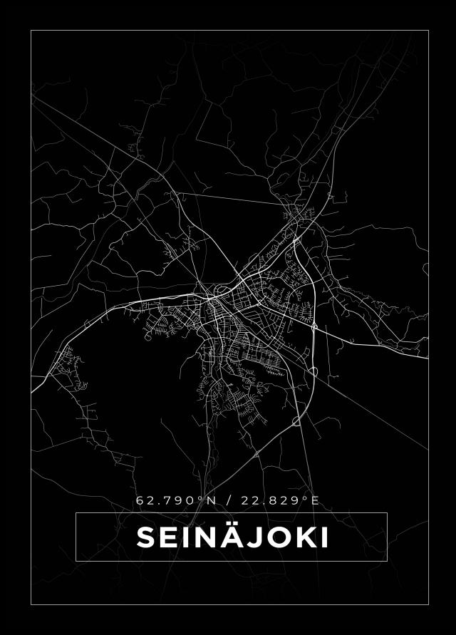 Bildverkstad Map - Seinäjoki - Black Poster