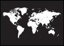 Bildverkstad World map White Poster