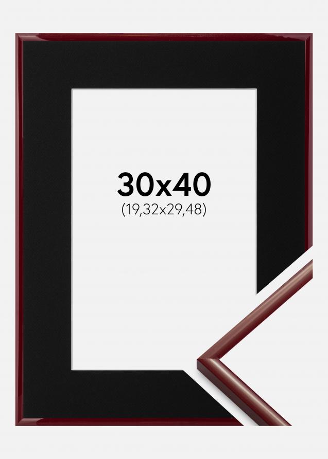 Ram med passepartou Frame New Lifestyle Dark Red 30x40 cm - Picture Mount Black 8x12 inches